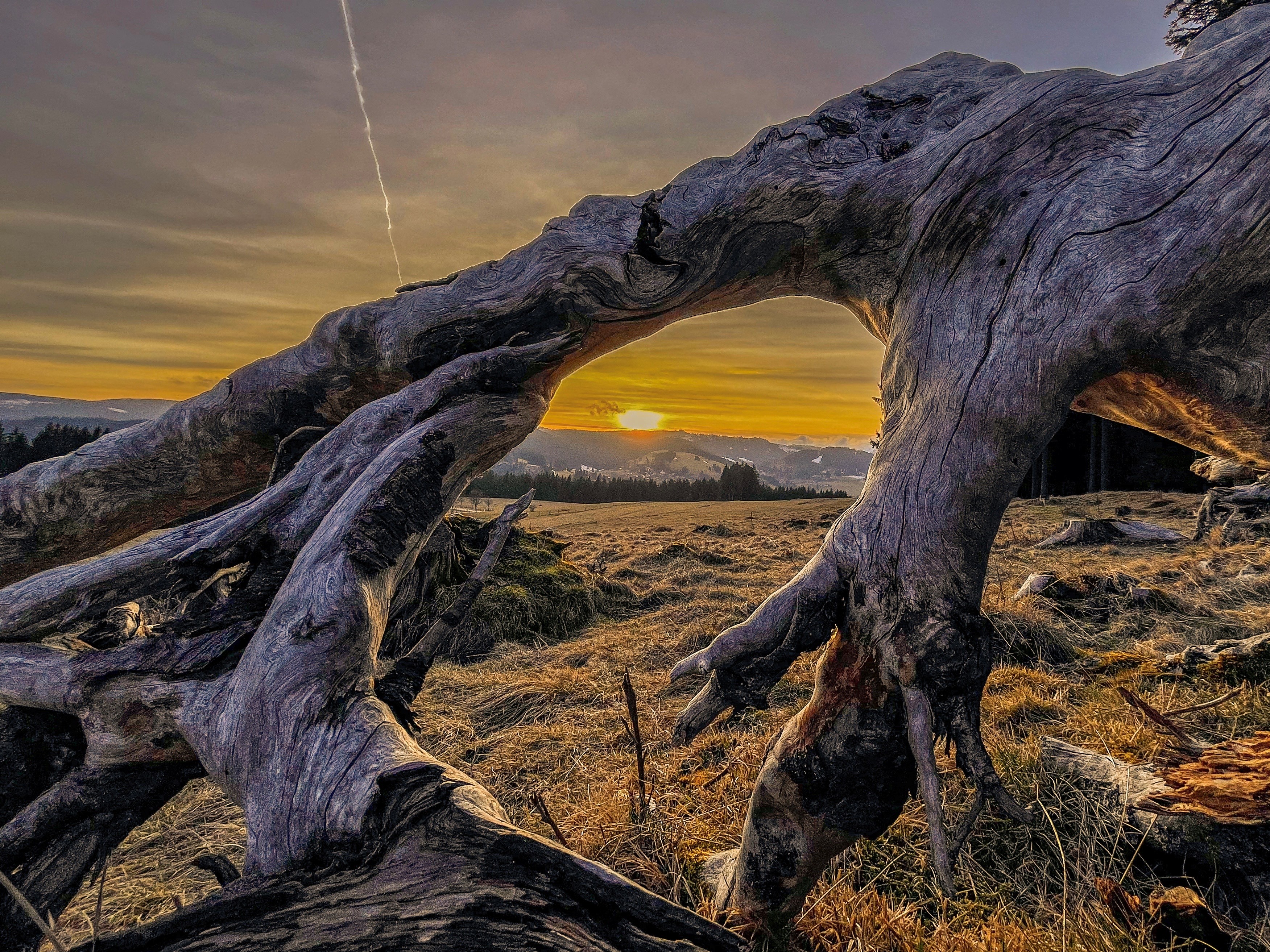Sonnenuntergang mit Blick aufs Dörfle